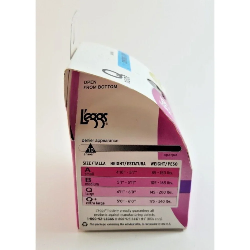 L'eggs Silken Mist Ultra Sheer Leg Control Top Pantyhose Size Q‎ Nude 94496